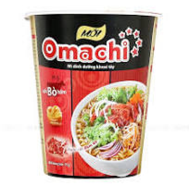 Mì ly omachi bò